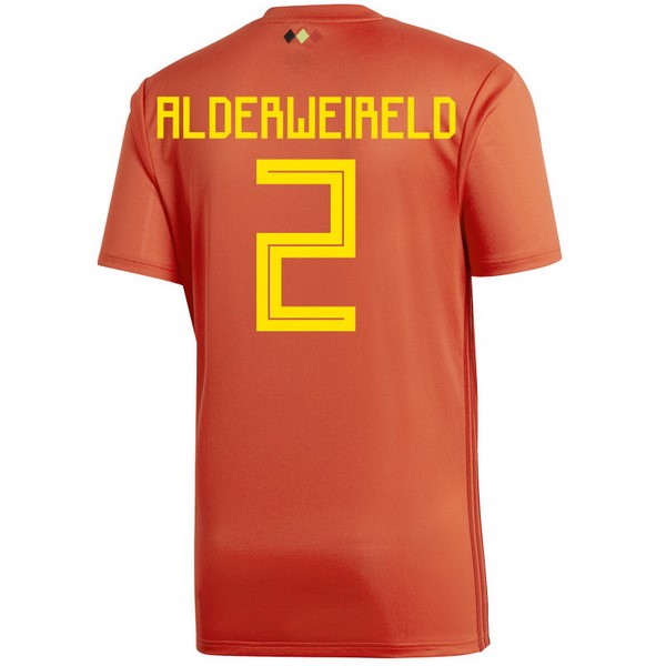 Camiseta Bélgica 1ª Alderweireld 2018 Rojo